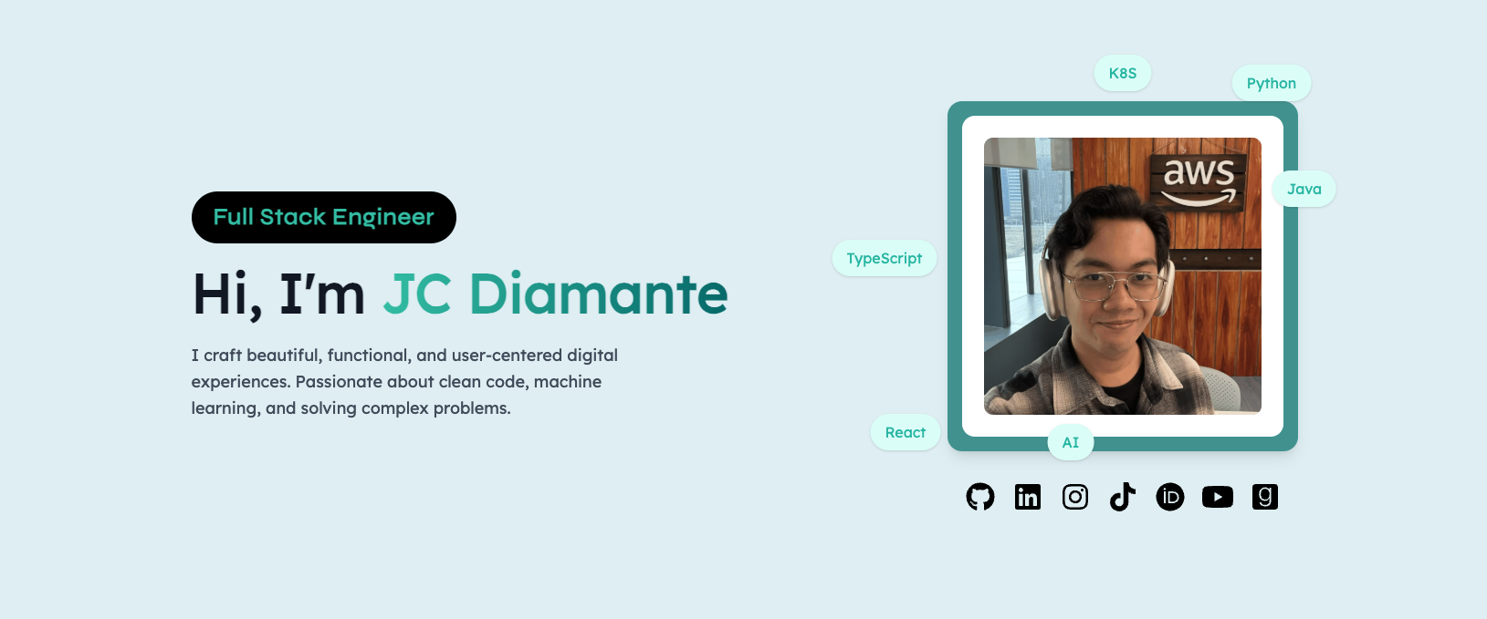 JC Diamante website preview